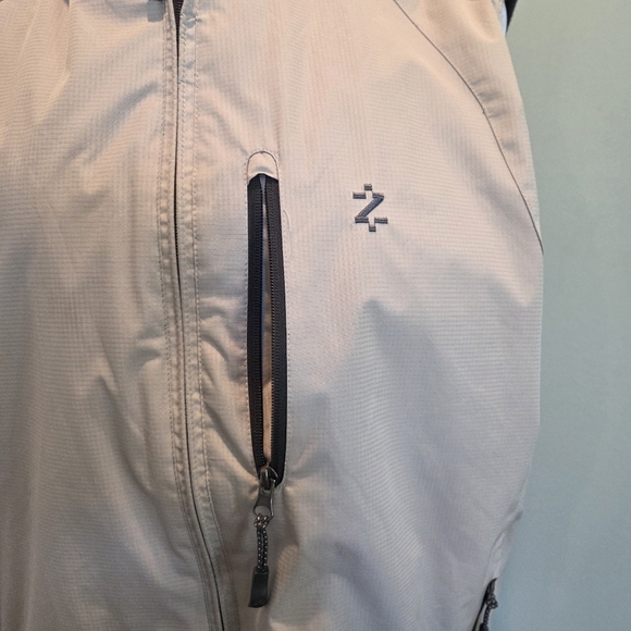 IZOD Performance Reversible Vest Mens Size XL Tan/Beige Full Zip Sleeveless - Picture 10 of 16